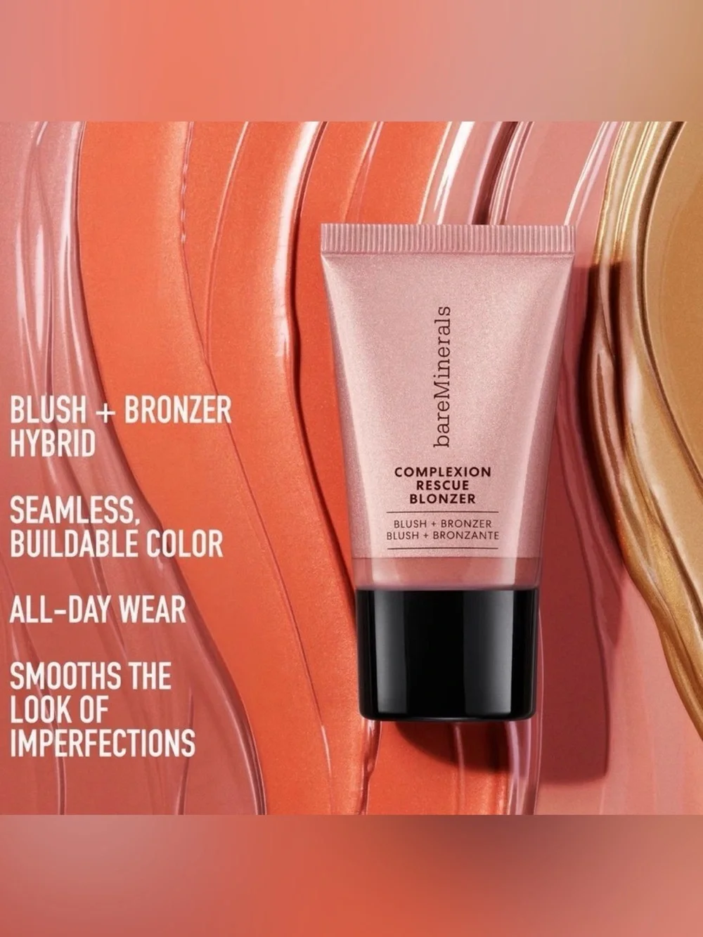 Baremnerals Kiss of Spice Complexion Rescue Bronzer Liquid Blush + Bronzer NEW